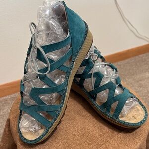 Naot Teal Strappy Sandals